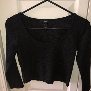 Forever 21 Womens long sleeve crop top